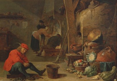 The Kitchen by David Teniers the Younger
